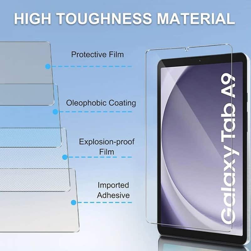 (2 Pack) Samsung Galaxy Tab A9 8.7 inch (2023) X110 Tempered Glass LCD Screen Protector Film Guard (2 Pack) Samsung Galaxy Tab A9 8.7 inch (2023) X110 Tempered Glass LCD Screen Protector Film Guard